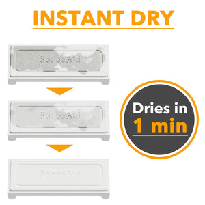 SpaceAid DryingNeat Instant Dry Sink Caddy Organizers, Kitchen Sponge Soap Holder Dispenser, Countertop Fast Drying Counter Tray Rack (Bamboo, Gray)