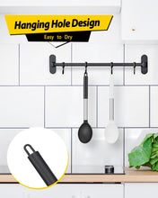 Load image into Gallery viewer, Pack of 2 Large Silicone Cooking Spoon Non Stick Solid Basting Spoons Heat-Resistant Kitchen Utensils for Mixing Serving (Gray-Blue)