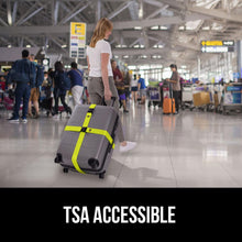 Load image into Gallery viewer, Heavy Duty 4 Pack Adjustable Luggage Straps for Suitcases, Easy to Identify Travel Belt Connector Holds Suitcase Together, Extends Life of Bag, Strap Connects Two Bags, Accessories Green