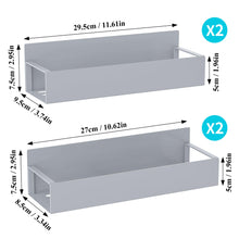 Load image into Gallery viewer, Metal 4 Pack Magnetic Spice Storage Rack Organizer for Refrigerator and Oven, Black Fridge Organizers and Storage