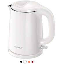 Load image into Gallery viewer, Secura Stainless Steel Double Wall Electric Kettle Water Heater for Tea Coffee w/Auto Shut-Off and Boil-Dry Protection, 1.0L (Orange) SWK-1001DO/HB-K012