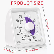 Load image into Gallery viewer, Secura 60-Minute Visual Timer, Classroom Timer, Countdown Timer for Kids and Adults, Time Management Tool for Teaching (Blue &amp; Blue)