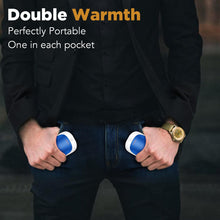 Load image into Gallery viewer, 2 Pack Hand Warmers Rechargeable, Portable Electric Hand Warmers Reusable, USB 2 in 1 Handwarmers, Outdoor/Indoor/Warm Gifts for Men Women Kids