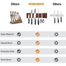 Load image into Gallery viewer, Magnetic Knife Strips, Magnetic Knife Holder for Wall 16 Inch, Acacia Wood Knife Magnetic Strip Use as Knife Bar, Knife Holder for Kitchen Utensil Organizer
