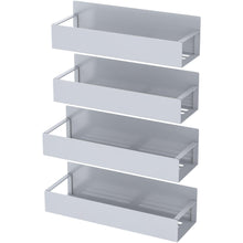 Load image into Gallery viewer, Metal 4 Pack Magnetic Spice Storage Rack Organizer for Refrigerator and Oven, Black Fridge Organizers and Storage
