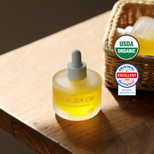 Load image into Gallery viewer, ROUGH &amp; RAW, USDA Organic Cold-Pressed 100% Pure Golden Organic Jojoba Oil from Israel + Lemon Myrtle Oil, Anti-Oxidation from Australia, made in Korea 1.52 fl.oz