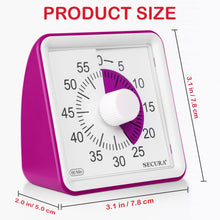 Load image into Gallery viewer, Secura 60-Minute Visual Timer, Classroom Timer, Countdown Timer for Kids and Adults, Time Management Tool for Teaching (Blue &amp; Blue)