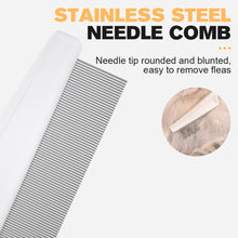 Load image into Gallery viewer, Multifunctional Pet Grooming Comb - 2023 New 2 in 1 Dual-Sided Comb for Tear Stain Removal, Massage and Grooming Small Dogs and Puppies (White)