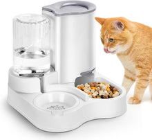 Load image into Gallery viewer, 2 in 1 Pet Feeder and Water Dispenser, Automatic Cat Food and Water Dispenser, Gravity Pet Feeder for Small Medium Dog Puppy Cat Kitten