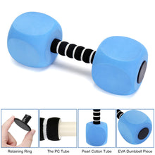 Load image into Gallery viewer, Water Dumbbells, 2Pack Aquatic Exercise Dumbbells, EVA Foam Barbells for Men Women Water Workouts