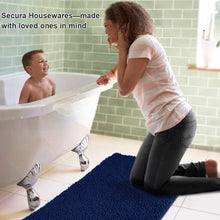 Load image into Gallery viewer, Secura Bathroom Rugs, 47 x 28 Inches, Extra Soft &amp; Thick, Absorbent Water Bath Mat, Machine Washable Non-Slip Bath Mats for Bathroom, Shower, and Tub, Home Decor Accessories (Gray)