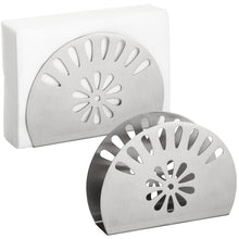 Load image into Gallery viewer, Napkin Holder Set of 2 - Stainless Steel Napkin Holders for Tables Modern Serviette Holder Tissue Dispenser Perfect for Outdoor Events (Silver-1)