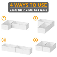 Load image into Gallery viewer, SpaceAid 2 Pack 10&quot; High Under Bed Storage Containers, Large Underbed Storage Organizer Bins with Lids for Bedroom, Dorm, Clothes, Closet Organization, Bed Sheets and Blankets (Gray)