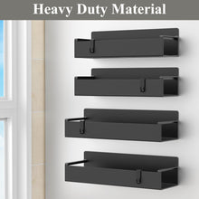 Load image into Gallery viewer, 4 Pack Magnetic Spice Rack Organizer for Refrigerator and Oven, Black Fridge Organizers and Storage for Kitchen