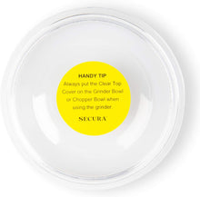 Load image into Gallery viewer, Secura Replacement Clear Top Cover for Secura Coffee &amp; Spice Grinder SP-7412 and SP-7446, Only fit for Stainless Bowls