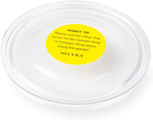 Secura Replacement Clear Top Cover for Secura Coffee & Spice Grinder SP-7412 and SP-7446, Only fit for Stainless Bowls