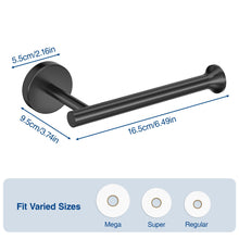 Load image into Gallery viewer, Toilet Paper Holder Wall Mount Bathroom Paper Roll Holder Tissue Handle Stainless Steel for Farmhouse Kitchen Matte Black