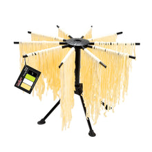 Load image into Gallery viewer, Collapsible Pasta Drying Rack - Spaghetti Noodle Drying Rack with 10 Bar Handles White