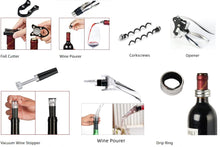 Load image into Gallery viewer, Wine Opener,Wine Bottle Opener, Wine Accessories Areator Wine Opener Kit, Red wine Corkscrew Set with Wood Case,Wine Gift with Luxury Packaging