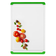 Load image into Gallery viewer, Large Cutting Boards for Kitchen - 18 x 12 Inch Plastic Dishwasher Safe Cutting Board with Deep Juice Groove - Non-Slip, Durable Carving Board for Vegetables, Fruits and Meats