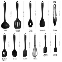 Load image into Gallery viewer, Kitchen Utensil Set - 11 Cooking Utensils - Colorful Silicone Kitchen Utensils - Nonstick Cookware with Spatula Set - Colored Best Kitchen Tools Kitchen Gadgets (Khaki)