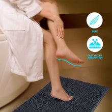 Load image into Gallery viewer, Secura Bathroom Rugs, 47 x 28 Inches, Extra Soft &amp; Thick, Absorbent Water Bath Mat, Machine Washable Non-Slip Bath Mats for Bathroom, Shower, and Tub, Home Decor Accessories (Gray)