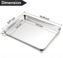 Load image into Gallery viewer, Baking Sheet Cookie Sheet Set of 2, Umite Chef Stainless Steel Baking Pans Tray Professional 16 x 12 x 1 inch, Non Toxic &amp; Healthy, Mirror Finish &amp; Rust Free, Easy Clean &amp; Dishwasher Safe