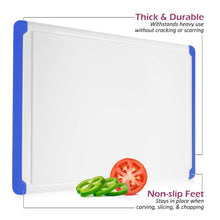 Load image into Gallery viewer, Large Cutting Boards for Kitchen - 18 x 12 Inch Plastic Dishwasher Safe Cutting Board with Deep Juice Groove - Non-Slip, Durable Carving Board for Vegetables, Fruits and Meats