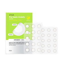 Load image into Gallery viewer, ANUA Ultra-Thin Spot Cover Patch, 2 Sizes invisible Hydrocolloid Patch for Face, Centella for area of concern, Slim Spot Stickers, Perfect coverage, Beauty &amp; Facial Skincare Products (75 Counts)