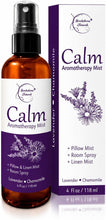 Load image into Gallery viewer, Calm Aromatherapy Mist with Lavender &amp; Chamomile Essential Oil. Natural Sleep &amp; Pillow Spray, Room &amp; Linen Mist. Lavender Spray Air Freshener for Relaxation &amp; Sleep - Brookethorne Naturals