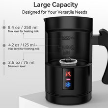 Load image into Gallery viewer, Secura Electric Milk Frother, Automatic Milk Steamer Warm or Cold Foam Maker for Coffee, Cappuccino, Latte, Stainless Steel Milk Warmer with Strix Temperature Controls