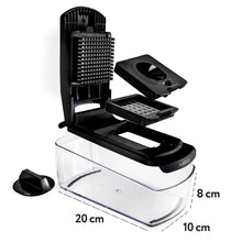 Load image into Gallery viewer, Vegetable Chopper and Spiralizer - Food Chopper with Container, Fruit Slicer, Kitchen Gadgets &amp; Accessories, Home Essentials (4 in 1, White)