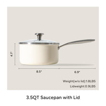 Load image into Gallery viewer, Redchef Nonstick Ceramic Sauce Pan With Lid, 2.5QT Small Cooking Pot with Stay-Cool Handle, Kitchen Non Toxic Soup Pot, PTFE &amp; PFOA Free, Oven &amp; Dishwasher Safe, Compatible with All Stovetops-Blue