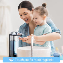 Load image into Gallery viewer, Secura 17oz Automatic Liquid Soap Dispenser, Touchless Battery Operated Hand Soap Dispenser with Adjustable Soap Dispensing Volume Control Dial, Personal Care Dispenser for Household Use (Chrome)