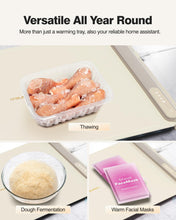 Load image into Gallery viewer, Electric Warming Tray - Full Surface Heating,Rollable &amp; Portable,Premium Silicone Nano-Material,3 Temperature Settings,Auto Shut-Off -Versatile Food Warmer for Gatherings,Parties,Everyday Use