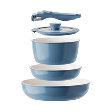Load image into Gallery viewer, Redchef Ceramic Pots and Pans Set Non Stick, Nonstick Kitchen Cookware Sets, Non Toxic Pots and Pans Set Non Stick, PFAS PFOA &amp; PTFE Free, Detachable Handle Pots and Pans 5 Piece, RV Cookware