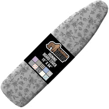 Load image into Gallery viewer, Ironing Board Cover and Pad, Silicone Coating, Thick Scorch Resistant Padding, Heavy Duty Iron Covers Standard Boards, Hook and Loop Fastener Strap, Silver, 15x54