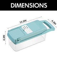 Load image into Gallery viewer, Vegetable Chopper, Multifunctional Vegetable Cutter Onion Chopper Mandoline Slicer Dicer with Colander Basket and Container 8 Interchangeable Blades