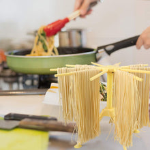 Load image into Gallery viewer, Collapsible Pasta Drying Rack - Spaghetti Noodle Drying Rack with 10 Bar Handles White