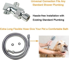Load image into Gallery viewer, HauSun Handheld Shower Head with On/Off Switch - 5 Spray Settings 6.5 Feet Extra Long Hose High Pressure with Bathroom Faucet Kit - Universal Adapter Holder Mount for Wall,Chrome Finish