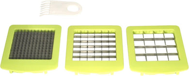 QuickPush food chopper (BR-QP-02): Replacement set of 3 blades and 1 cleaning brush