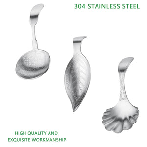 Stainless Steel Tea Scoop Coffee Scoop Measuring Tea Tea Shovel Mini Tasting for Seasoning Oil Coffee Tea Sugar