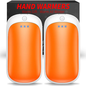 2 Pack Hand Warmers Rechargeable, Portable Electric Hand Warmers Reusable, USB 2 in 1 Handwarmers, Outdoor/Indoor/Warm Gifts for Men Women Kids