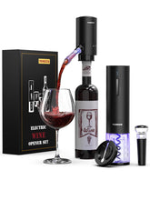Load image into Gallery viewer, Rechargeable Electric Wine Gift Set - Aerator, Vacuum Stoppers, Foil Cutter and Bottle Opener for Home Bar and Outdoor Parties