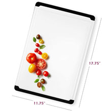 Load image into Gallery viewer, Large Cutting Boards for Kitchen - 18 x 12 Inch Plastic Dishwasher Safe Cutting Board with Deep Juice Groove - Non-Slip, Durable Carving Board for Vegetables, Fruits and Meats