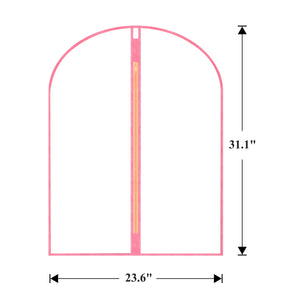 Garment Bags Cover for Hanging Clothes Gowns, 23.6’’×39.1’’,5 Pack Black