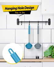 Load image into Gallery viewer, Pack of 2 Ladle Spoon,Silicone Large Spoon for Soup,Non Stick Kitchen Utensils with High Heat Resistant,BPA Free Perfect Kitchen Tools for Cooking, Stirring,Serving Soups (GREY-BLUE)
