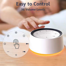Load image into Gallery viewer, Brown Noise Sound Machine with 30 Soothing Sounds 12 Colors Night Light White Noise Machine for Adults Baby Kids Sleep Machines Memory Function 36 Volume Levels 5 Timers for Home Office Travel