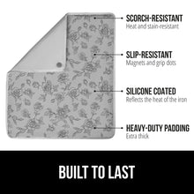 Load image into Gallery viewer, Ironing Board Cover and Pad, Silicone Coating, Thick Scorch Resistant Padding, Heavy Duty Iron Covers Standard Boards, Hook and Loop Fastener Strap, Silver, 15x54