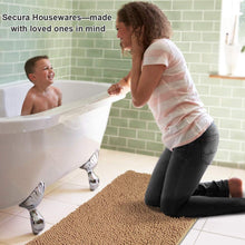 Load image into Gallery viewer, Secura Bathroom Rugs, 47 x 28 Inches, Extra Soft &amp; Thick, Absorbent Water Bath Mat, Machine Washable Non-Slip Bath Mats for Bathroom, Shower, and Tub, Home Decor Accessories (Gray)